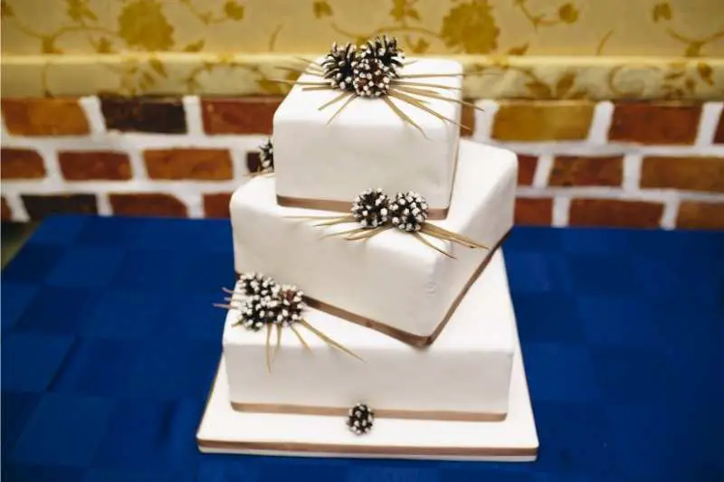 A 3-Layer Square Wedding Cake